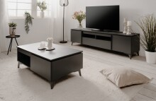 Wohnzimmer-Set >Bertrix< in Schiefer dunkel /...