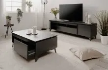 Wohnzimmer-Set >Bertrix< in Schiefer dunkel /...