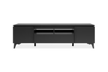 Wohnzimmer-Set >Bertrix< in Schiefer dunkel / anthrazit - 177x51,5x40cm (BxHxT)