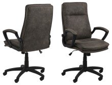 Schreibtischstuhl >Brad< in Grau, Polyester - 67x115x69,5cm (BxHxT)