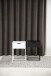 Nachttisch >Mitra< in weiss, MDF, Stahl - 40x61,5x30cm (BxHxT)