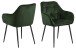 Armlehnstuhl >Brooke< (2er-Set) in waldgrün, Polyester, Stahl - 58x83x55 (BxHxT)