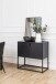 Anrichte >Newton< in schwarz, Stahl - 82x80x40cm (BxHxT)