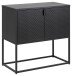 Anrichte >Newton< in schwarz, Stahl - 82x80x40cm (BxHxT)