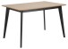 Esstisch >Roxby< in Eiche, Schwarz, MDF, Rubberwood - 120x76x80cm (BxHxT)