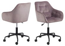 Schreibtischstuhl >Brooke< in dusty rose - 59x88,5x58,5 (BxHxT)