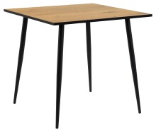 Esstisch >Wilma< in Wildeiche, schwarz, MDF, Stahl...