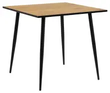 Esstisch >Wilma< in Wildeiche, schwarz, MDF, Stahl...