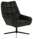 Loungesessel >Paris< in dunkelgrün, Polyester, Stahl - 73x88x82cm (BxHxT)