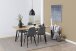 Esstisch >Cenny< in Wildeiche, MDF, Stahl - 160x75x90cm (BxHxT)