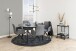 Esstisch >Roxby< in schwarz, MDF, Rubberwood - 76x140cm (HxD)