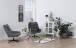Loungesessel >Paris< in Grau, Polyester, Stahl - 73x88x82cm (BxHxT)