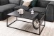 Couchtisch >Seaford< in schwarz, MDF, Stahl - 110x40x60cm (BxHxT)