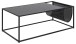 Couchtisch >Seaford< in schwarz, MDF, Stahl - 110x40x60cm (BxHxT)