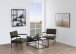 Couchtisch >Seaford< in schwarz, MDF, Stahl - 110x40x60cm (BxHxT)