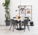 Esstisch >Corby< in weiss, Marmor, Stahl - 75x105cm (HxD)