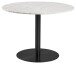 Esstisch >Corby< in weiss, Marmor, Stahl - 75x105cm (HxD)