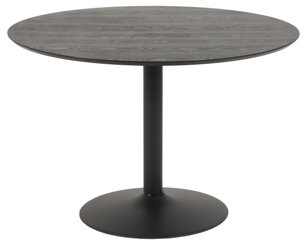 Esstisch >Ibiza< in schwarz, MDF, Stahl - 74x110cm (HxD)