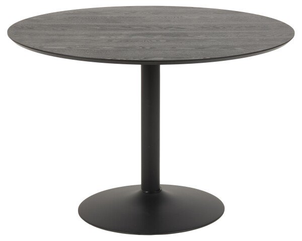 Esstisch >Ibiza< in schwarz, MDF, Stahl - 74x110cm (HxD)