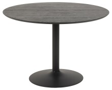 Esstisch >Ibiza< in schwarz, MDF, Stahl - 74x110cm (HxD)