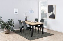 Polsterstuhl >Demina< (4er-Set) in Grau, Polyester,...