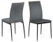 Polsterstuhl >Demina< (4er-Set) in Grau, Polyester, Stahl - 43,5x92x53cm (BxHxT)
