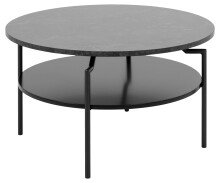 Couchtisch >Goldington< in schwarz, MDF, Stahl - 45x80cm (HxD)