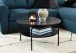 Couchtisch >Goldington< in schwarz, MDF, Stahl - 45x80cm (HxD)