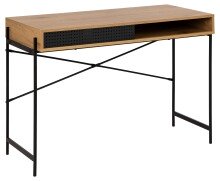 Schreibtisch >Angus< in Wildeiche, MDF, Stahl -...