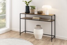 Konsolentisch >Seaford< in Wildeiche, MDF, Stahl -...