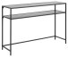 Konsolentisch >Seaford< in schwarz, MDF, Stahl - 120x79x35cm (BxHxT)