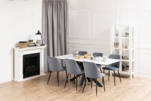 Esstisch >Heaven< in weiss, Glas-Keramik, Stahl - 200x75,5x100cm (BxHxT)