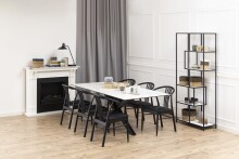 Esstisch >Heaven< in weiss, Glas-Keramik, Stahl - 200x75,5x100cm (BxHxT)