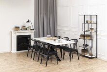 Esstisch >Heaven< in weiss, Glas-Keramik, Stahl - 200x75,5x100cm (BxHxT)