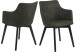 Armlehnstuhl >Bella< (2er-Set) in olivgrün, Polyester - 62x80x59cm (BxHxT)