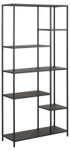 Standregal >Newcastle< in schwarz, Stahl - 79,5x165x30cm (BxHxT)
