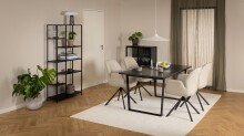 Standregal >Newcastle< in schwarz, Stahl - 79,5x165x30cm (BxHxT)