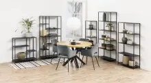 Standregal >Newcastle< in schwarz, Stahl -...