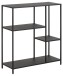 Standregal >Newcastle< in schwarz, Stahl - 79,5x86x30cm (BxHxT)