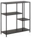 Standregal >Newcastle< in schwarz, Stahl - 79,5x86x30cm (BxHxT)