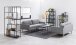 Regal >Seaford< in schwarz, MDF, Stahl - 114x185x35cm (BxHxT)