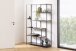 Regal >Seaford< in schwarz, MDF, Stahl - 114x185x35cm (BxHxT)