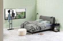 Nachtkonsole >Seaford< in schwarz, MDF, Stahl - 42x63x35cm (BxHxT)