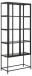 Glasvitrine >Seaford< in schwarz, Stahl - 77x185,6x35cm (BxHxT)