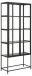 Glasvitrine >Seaford< in schwarz, Stahl - 77x185,6x35cm (BxHxT)