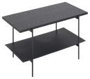 Couchtisch >Angus< in schwarz, MDF, Stahl -...