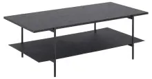 Couchtisch >Angus< in schwarz, MDF, Stahl -...
