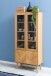 Glasvitrine >Nagano< in Eiche, MDF - 80x178x37cm (BxHxT)