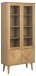 Glasvitrine >Nagano< in Eiche, MDF - 80x178x37cm (BxHxT)