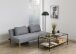 Schlafsofa >Lucca< in Grau, Polyester, Rubberwood - 180x74x86cm (BxHxT)
